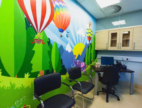 Forest Mural | Murals by Fran Halpin Art | Beacon Hospital in Sandyford Business Park. Item composed of synthetic