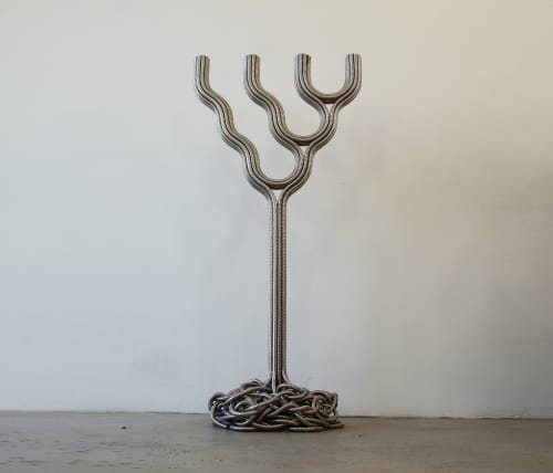 FLUX -candelabrum | Candle Holder in Decorative Objects by JAN PAUL. Item composed of steel