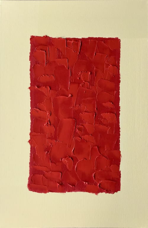 Red disturbance | Oil And Acrylic Painting in Paintings by Hugo Auler Jr. Art. Item composed of canvas