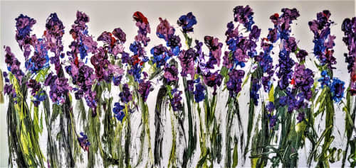 Shades of Violet | Oil And Acrylic Painting in Paintings by Rita Vilma. Item made of canvas