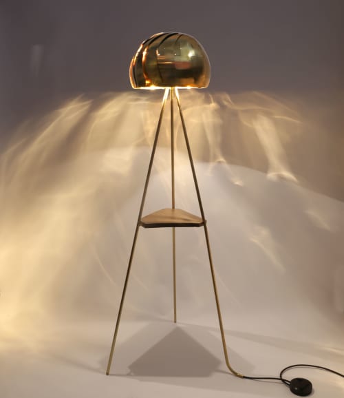 IRIS POD Floor Lamp : Unique Brass Floor Lamp, Modern Light by lightexture