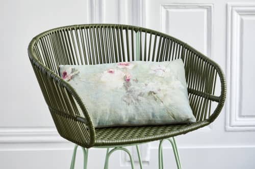TURQUOISE SMALL LINEN CUSHION | Pillow in Pillows by Illustre Paris | Paris in Paris
