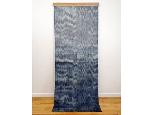 Indigo Stream II | Tapestry in Wall Hangings by Jessie Bloom. Item works with boho & japandi style