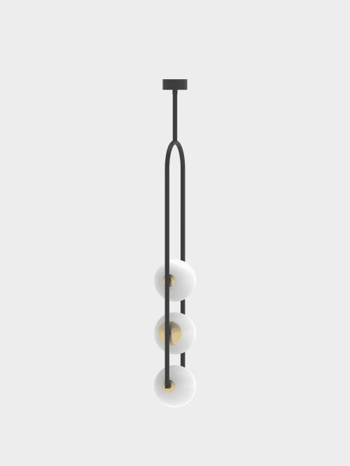 U Pendant Lamp | Pendants by Adir Yakobi. Item composed of brass and glass in contemporary or modern style