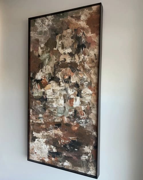 "70s tribute" (sold) | Oil And Acrylic Painting in Paintings by VISCERAL HOME. Item in boho or mid century modern style