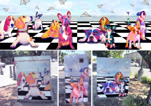 Utility Box wrap | Street Murals by Kerri Warner. Item made of synthetic
