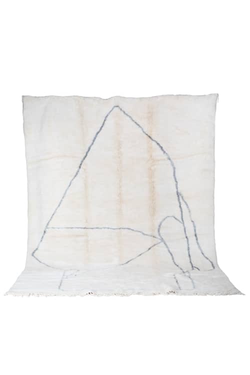 Contemporary Beni Ourain Moroccan Rug | Area Rug in Rugs by Kechmara Designs. Item made of fabric with fiber