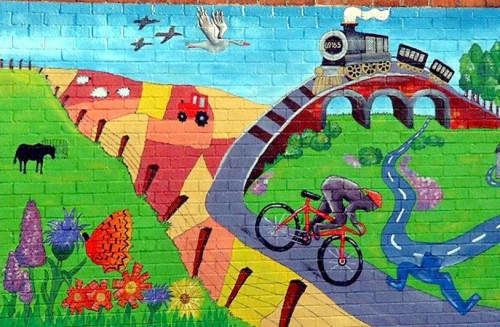 Caldercruix Community Mural | Street Murals by Montet Designs