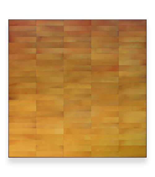 Golden Gradation | Wall Sculpture in Wall Hangings by MORAN BROWN. Item made of wood & metal compatible with minimalism and contemporary style