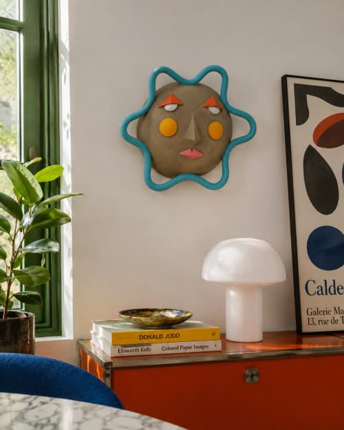 "Ma Chère" Wall Hanging Sculpture by Keavy Murphree | Sculptures by Keavy Murphree. Item composed of ceramic in boho or mid century modern style