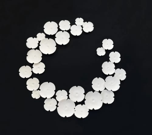 Extra Large set of 29 Graces Wall Art | Wall Sculpture in Wall Hangings by Elizabeth Prince Ceramics. Item composed of stoneware in mid century modern or contemporary style