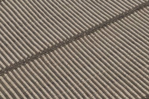 Rug & Kilim’s Accent Kilim, Square Rug with Textural Gray | Area Rug in Rugs by Rug and Kilim