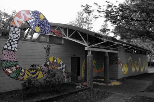 Mosnaic | Public Mosaics by Deirdre Saunder | Elwood Smith Community Center in Rockville. Item composed of synthetic