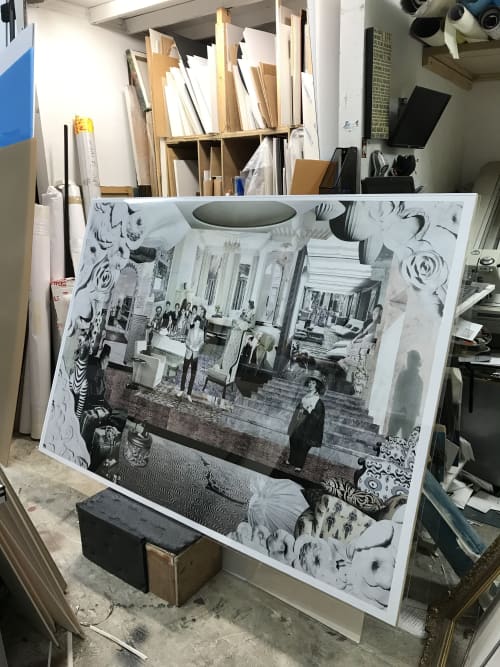 Bar Mitzvah Noir, 49” X 76”, Archival Pigment on Matte Paper | Photography by Steven Rudin. Item composed of paper