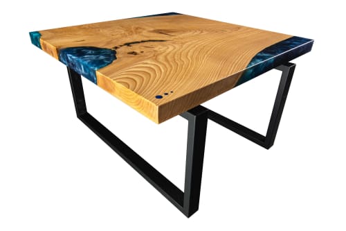 Banff | Coffee Table in Tables by Cline Originals. Item composed of wood & steel compatible with asian and modern style