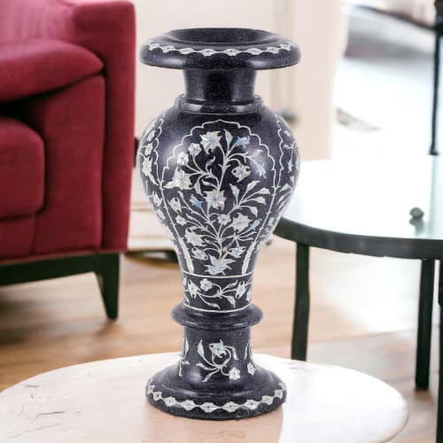 Marble vase for flowers, White marble vase, marble vase | Vases & Vessels by Innovative Home Decors. Item made of marble works with country & farmhouse & art deco style