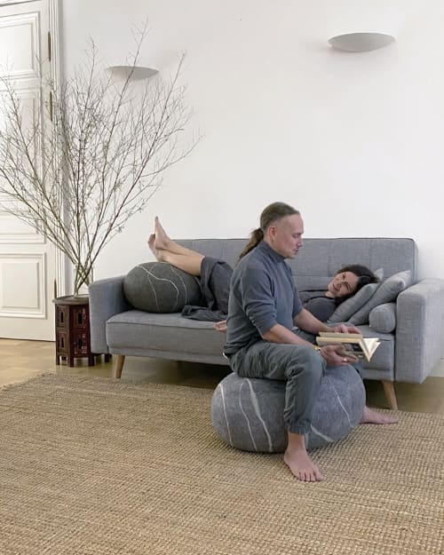 Sea Pebble | Benches & Ottomans by KATSU | Katsu Studio in Saint Petersburg. Item composed of fabric