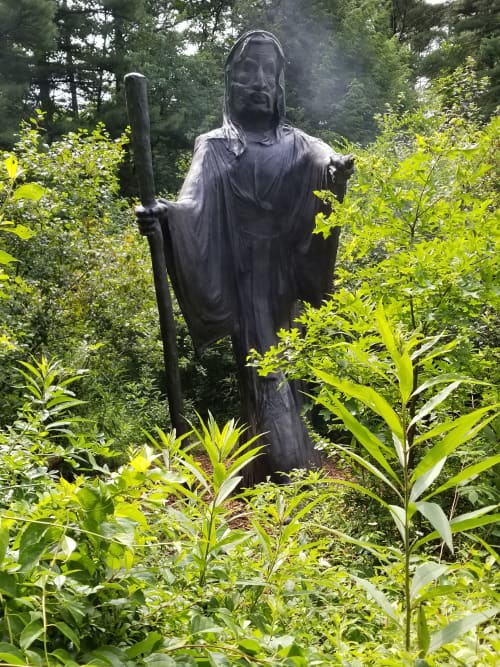 "Moses" | Public Sculptures by J.A. Mayer "Sculptor". Item composed of wood and stone