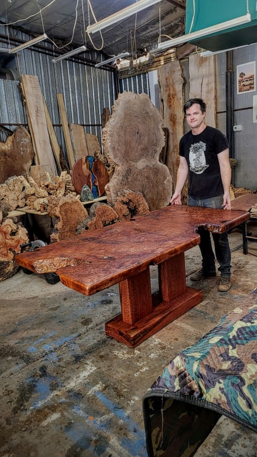 Redwood Burl Organic Wood Table 34x72 | Communal Table in Tables by Lumberlust Designs. Item composed of wood in eclectic & maximalism or coastal style