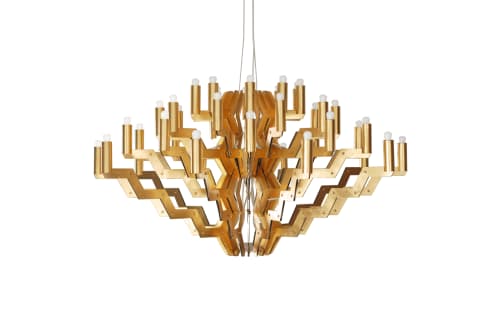 ARM 40 Chandelier Gold 98 | Chandeliers by ADAMLAMP. Item composed of steel in modern style
