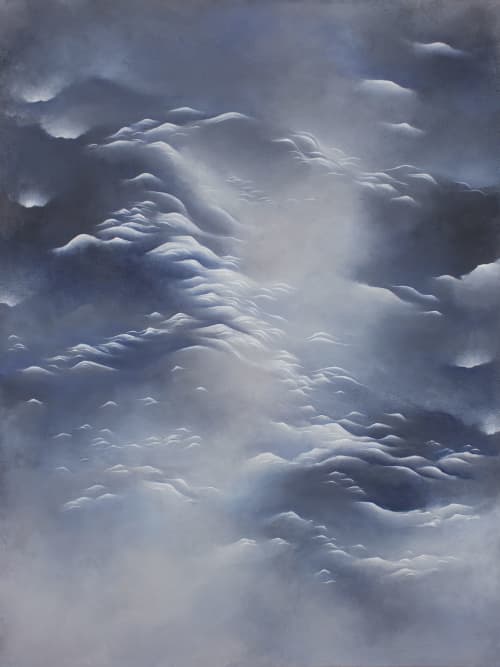 Rising in light | Oil And Acrylic Painting in Paintings by Francesca Borgo. Item made of canvas & synthetic compatible with minimalism and contemporary style