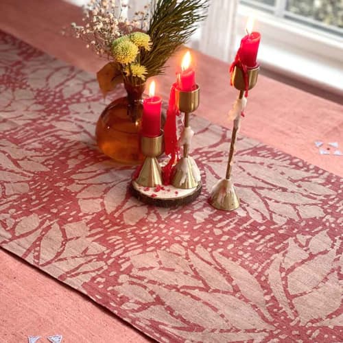 Rosette Table Runner | Linens & Bedding by ichcha. Item made of cotton works with boho & minimalism style