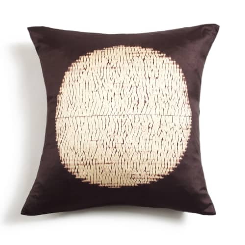 Shunya Black Silk Pillow | Pillows by Studio Variously. Item composed of cotton in modern style