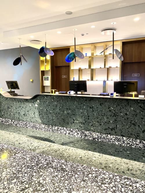 Iconic Neringa Hotel in Vilnius centre with a seaside concep | Lamps by Pleiades lighting | Neringa Hotel in Vilnius