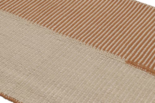 Rug & Kilim's Accent Kilim, Beige with Warm Orange Textural | Area Rug in Rugs by Rug and Kilim