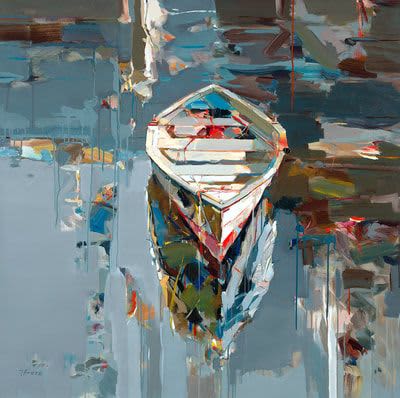 Josef Kote "Moment Of Solitude" | Oil And Acrylic Painting in Paintings by YJ Contemporary Fine Art. Item made of canvas