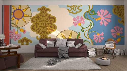 Mansion 1 (Dawn) | Wallpaper in Wall Treatments by Baron Paris Studio. Item made of fabric with paper