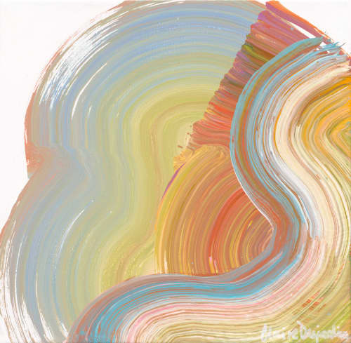 Back to Earth | Oil And Acrylic Painting in Paintings by Claire Desjardins. Item composed of canvas