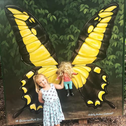Butterfly Wings Mural by Art by Andrea Ehrhardt at Dickerson Park Zoo