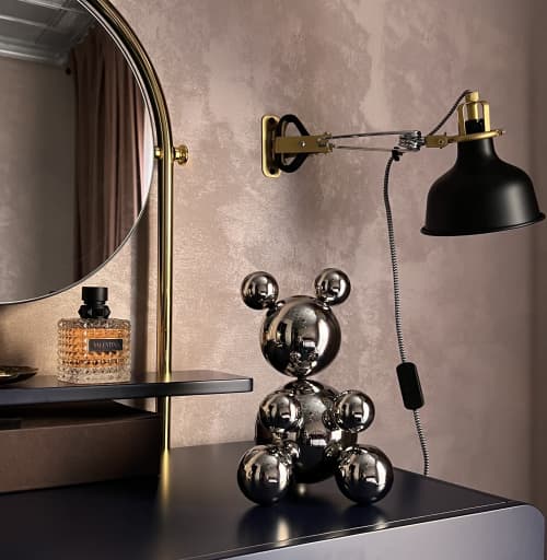 Small Stainless Steel Bear 'Kerry' Sculpture Minimalist | Sculptures by IRENA TONE. Item made of steel works with minimalism & art deco style