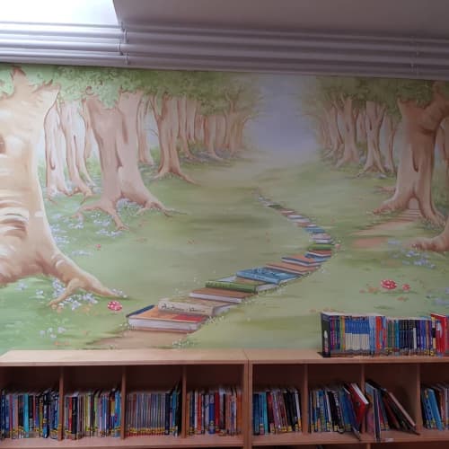 Library Mural | Murals by Inspire Murals