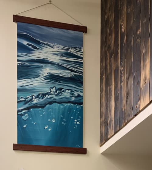 MISSION BLUE | Oil And Acrylic Painting in Paintings by Amanda Szopinski | Archimedes Gallery in Cannon Beach. Item made of canvas