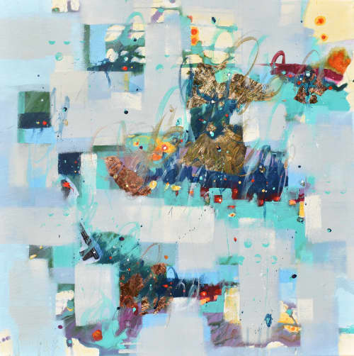 The Poetry of Light | Oil And Acrylic Painting in Paintings by Cynthia Ligeros. Item composed of canvas in mid century modern or contemporary style