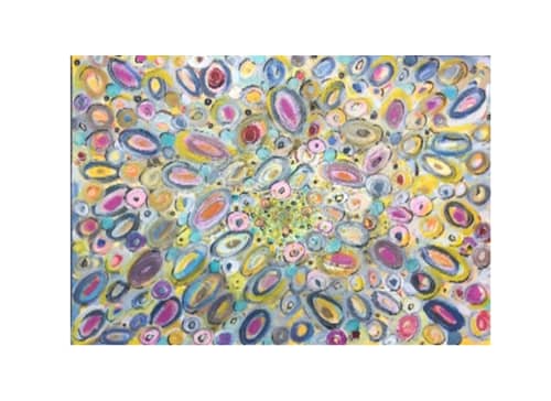 Vers L’Avenir | Oil And Acrylic Painting in Paintings by KARDIMAGO. Item made of paper