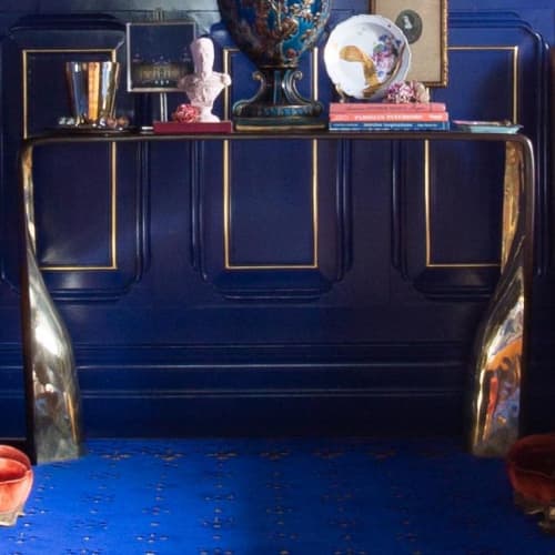 Khetan Console | Console Table in Tables by Jonathan Rachman Design | SF Decorator Showcase 2019 in San Francisco. Item composed of wood