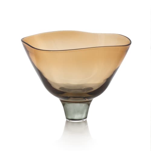 Bell Handblown Glass Bowl | Decorative Bowl in Decorative Objects by AEFOLIO. Item made of glass compatible with contemporary and art deco style