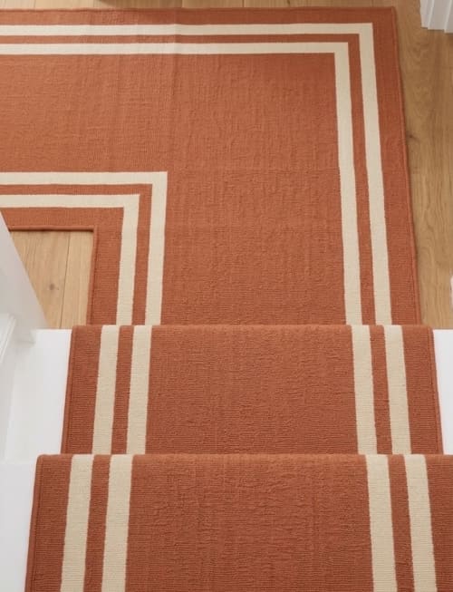 Handwoven Woolen Runner Rug | Rugs by Evergreen Carpets. Item composed of wool compatible with boho and minimalism style