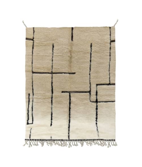 Moroccan Berber Rug - Handcrafted Moroccan Handmade Rug | Area Rug in Rugs by Marrakesh Decor. Item composed of wool in boho or mid century modern style