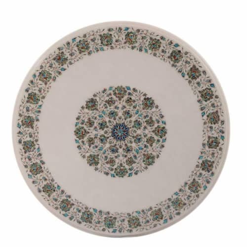 white marble table, coffee table, end table, tabletop | Tables by Innovative Home Decors. Item made of marble works with country & farmhouse & art deco style