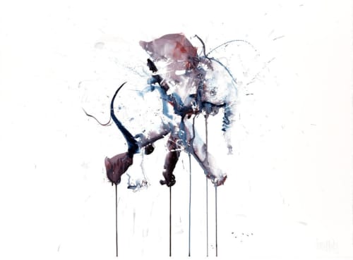 Young Elephant III | Paintings by Dave White
