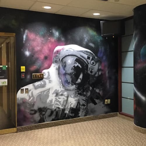 Astronaut Mural | Murals by Princefuze