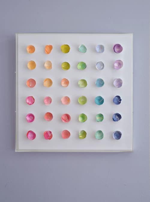 Kintsugi Eggshells Chroma Petals | Wall Sculpture in Wall Hangings by Elisa Sheehan. Item made of synthetic