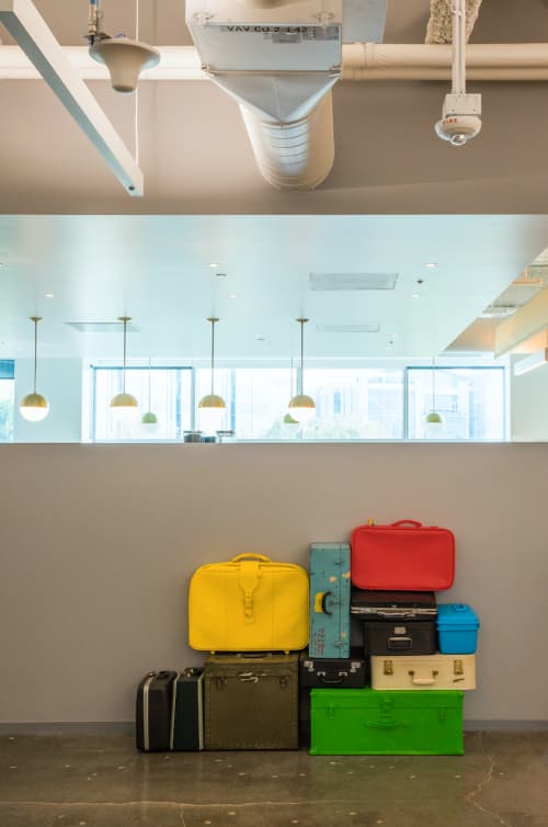 "Baggage" | Sculptures by ANTLRE - Hannah Sitzer | Google RWC SEA6 in Redwood City. Item made of synthetic