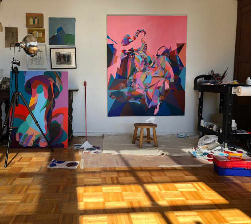 Painting | Oil And Acrylic Painting in Paintings by C. FInley | Westbeth Artists Housing and Center for the Arts in New York. Item made of canvas