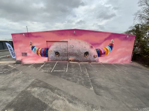 Large Scale Whimsical Mural | Street Murals by Lucas Aoki. Item composed of synthetic