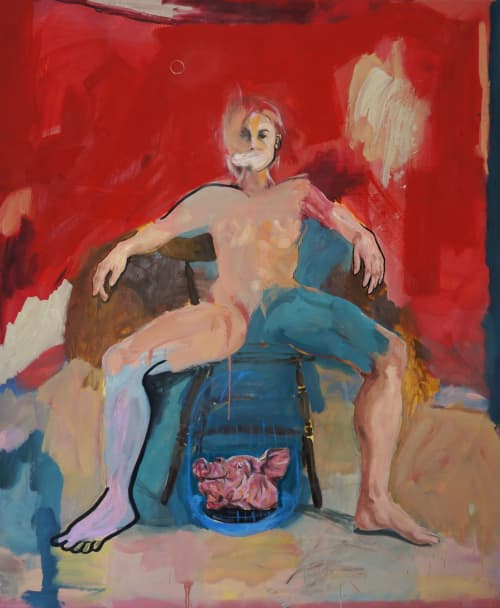 Burning | Oil And Acrylic Painting in Paintings by Chaewon Kim | Toronto in Toronto. Item composed of canvas and synthetic